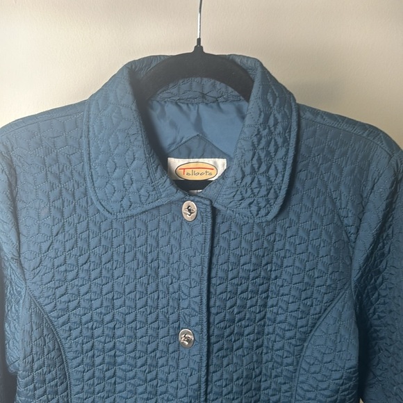 Vintage Talbots Petites Quilted Blue Jacket Size Large - Picture 3 of 8